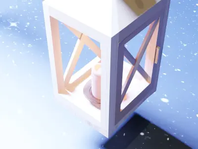 flashlight Low-poly 3D model 12