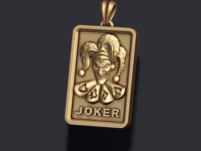 Joker playing card pendant light 3D print model 3D print model