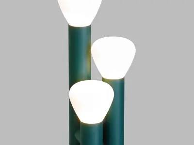 Minimalist Style 3-Light BrownGreenWhite Table Lamp 3D model