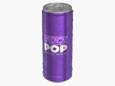  Slim Soda Can With Droplets 250ml V2 