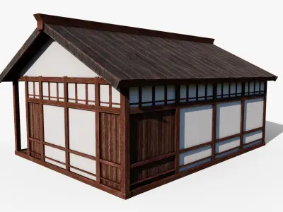 Small Hut Low-poly 3D model