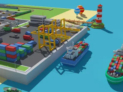 SimplePoly Urban - Low Poly Assets 3D model
