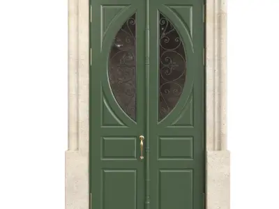 Entrance classic door 145 3D model