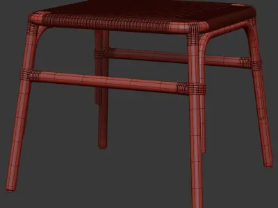 Rattan stool MD42  3D model