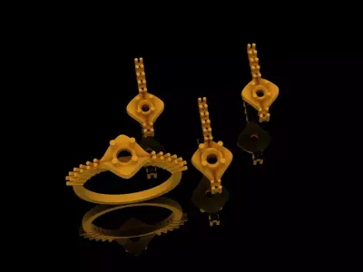 Graceful Glow Beautiful Pendant Set for Women 3D print model