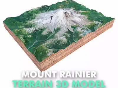 Mount Rainier Washington USA 3D model