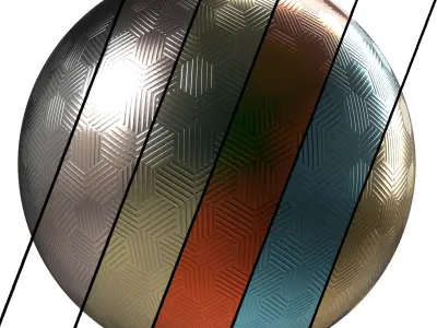 Metal panel Materials 6- Metal panel Pbr 4k Seamless Low-poly 3D model