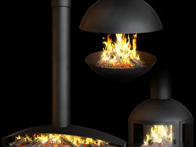Fireplace set Focus Creation 3 3D model