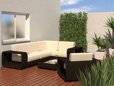 modern terrace 3D model