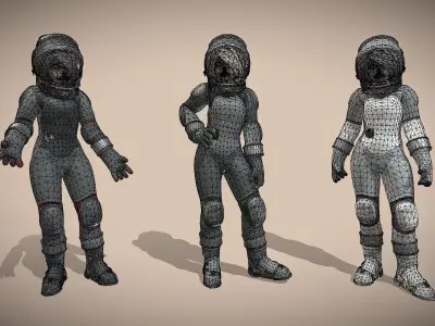Space Girl 3D model