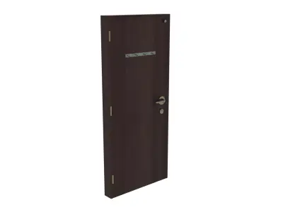 Wood door tall 3D model