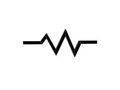 Pulse Symbol v1 002 Low-poly 3D model