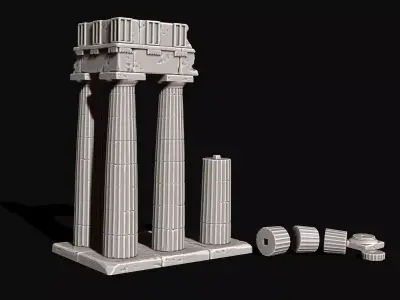 Partenon columns - Scenery for wargames - Diormas - Railway 3D print model