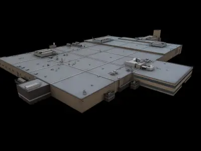 3D Building lowpoly Low-poly 3D model