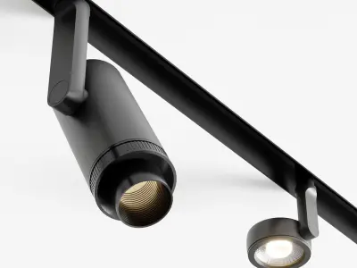 Light Set different lighting fixtures on wall 3D model