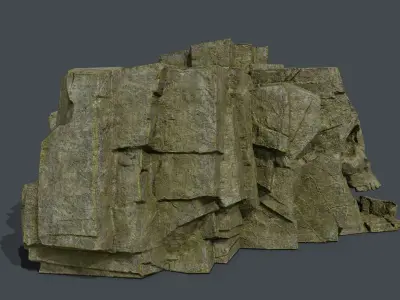 Skull Rock Low-poly 3D model 10