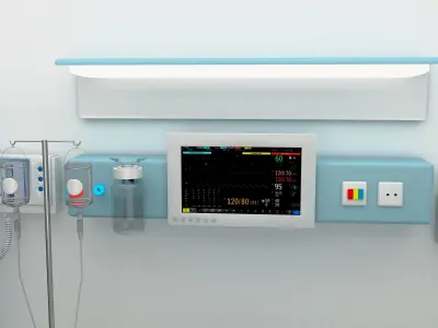 Hospital Room 5 - 4K 3D model
