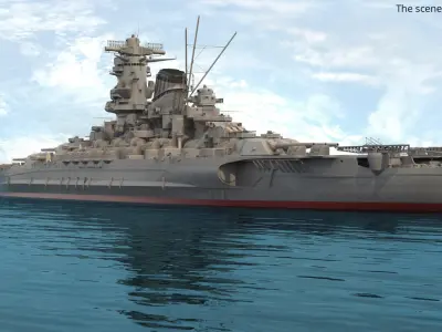  Japanese Battleship Yamato WWII Rigged 