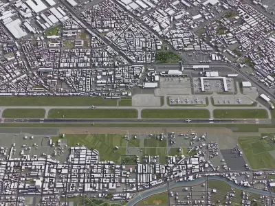 Kaohsiung - Airport - KHH Low-poly 3D model
