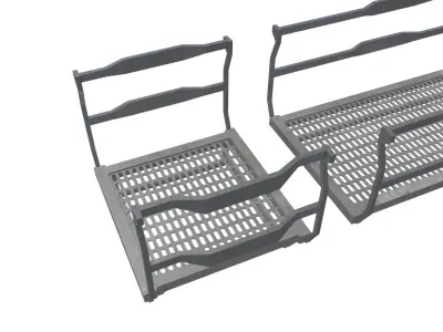 Modular Sci Fi Catwalk Low-poly 3D model