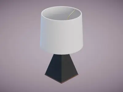 Pyramid Shaped Table Lamp Low-poly 3D model
