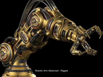 Sci Fi Advanced Robotic Arms Collection 3D Model Pack