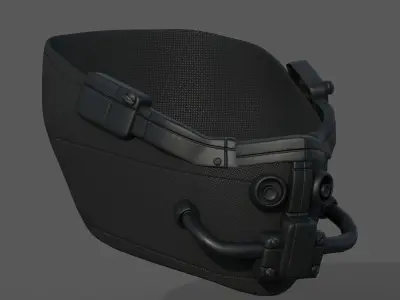 Gas mask respirator scifi futuristic 3d  Low-poly 3D model 39