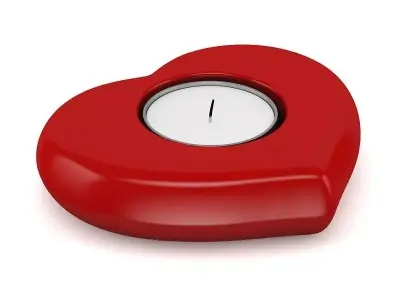 Heart Shaped Candlestick 3D model