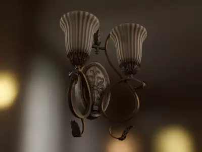 Classic sconce Low-poly 3D model