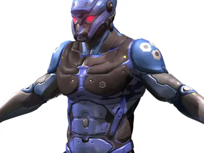 Arthur C humanoid in suit 3D model