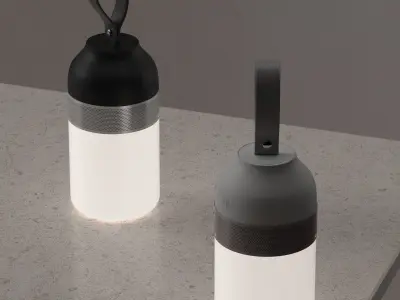 Maya Floor-Table Lamp Low-poly 3D model