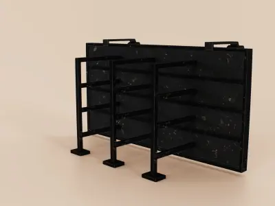 Advertising Billboard Panel Type B Low-poly 3D model