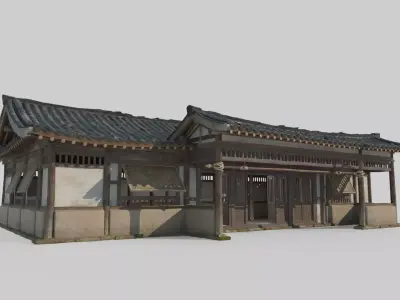 Asian Ancient Architecture Tavern Teahouse 3D model