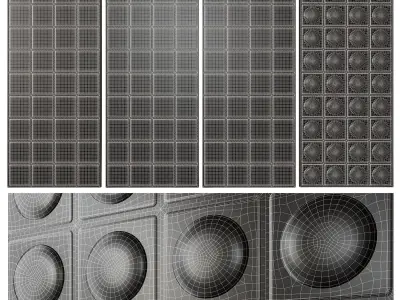 Glass block partition 4 3D model