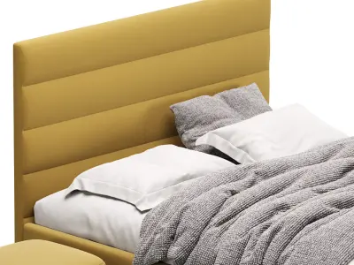 Bed Lawson 160 Velvet Gray  3D model