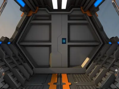 Sci Fi Corridor 3D model 108