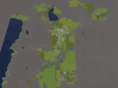 Carson City Nevada USA 50x50km 3D model
