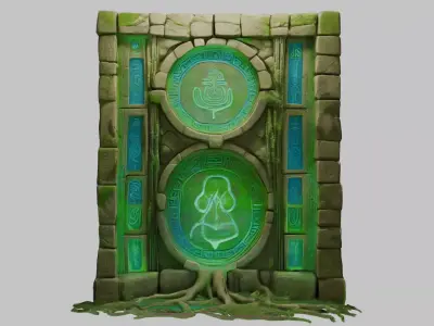 Ancient Column Low-poly 3D model shop