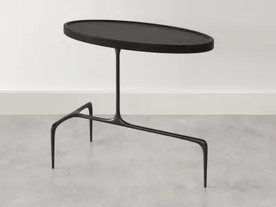 Bridger Oval Side Table Free 3D model