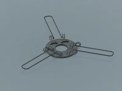 3 Arms Support Shade Spring 3D print model