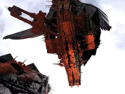 Military facility overlord Kit bash exterior 5 3D model