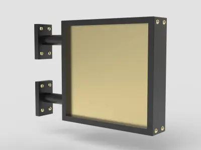 Square Signboard 3D model