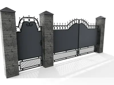 Wicket and gate metal  3D model