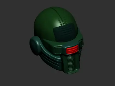 helmet high poly sculpt 3d printable ver 7 3D model 3D model