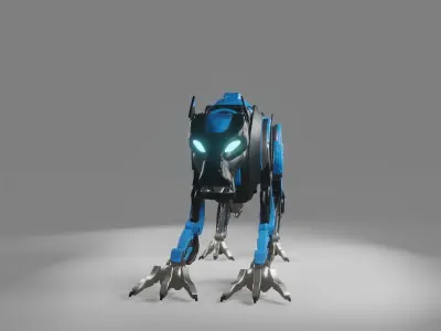 Sci-Fi Mecha Panther 3D model