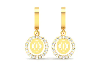 Women Earring 3dm stl fbx obj Render Details 3D print model