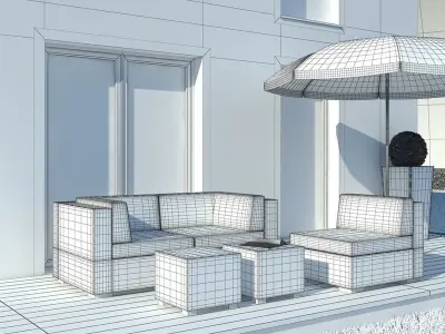 Family House 9 3D model purchase