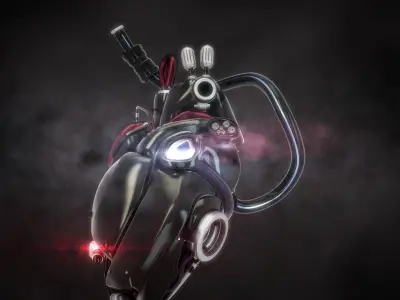 cyber heart concept 3D model