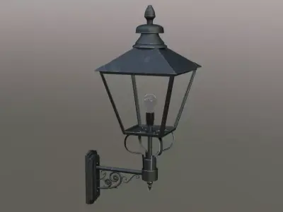 Vintage wall Street Lamp 3D model