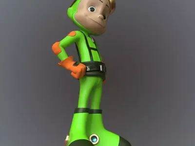 Space Boy Low-poly 3D model